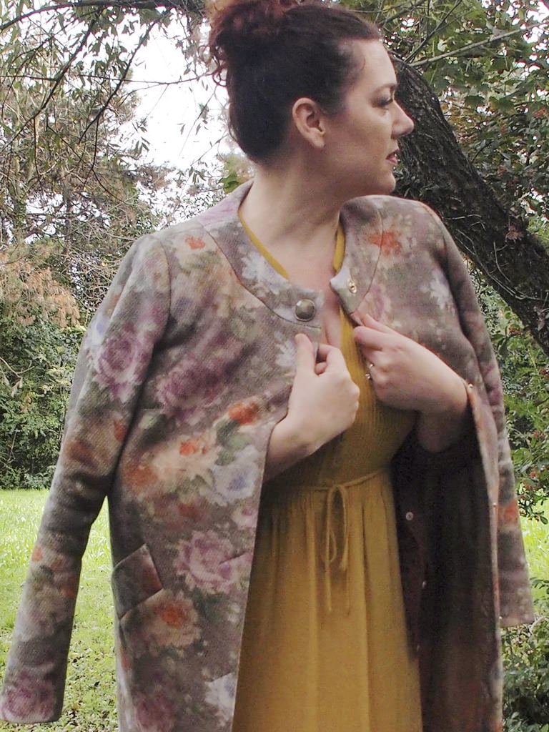 VerdementaBlog_outfit-curvy-cappottino fiori-Elena-Miro-abito-H&M-giallo-taglia48