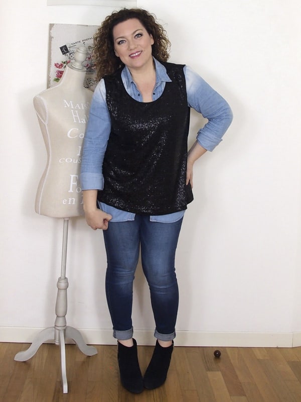 VerdementaBlog casual outfit curvy top paillettes Fiorella Rubino- curvyblogger -3