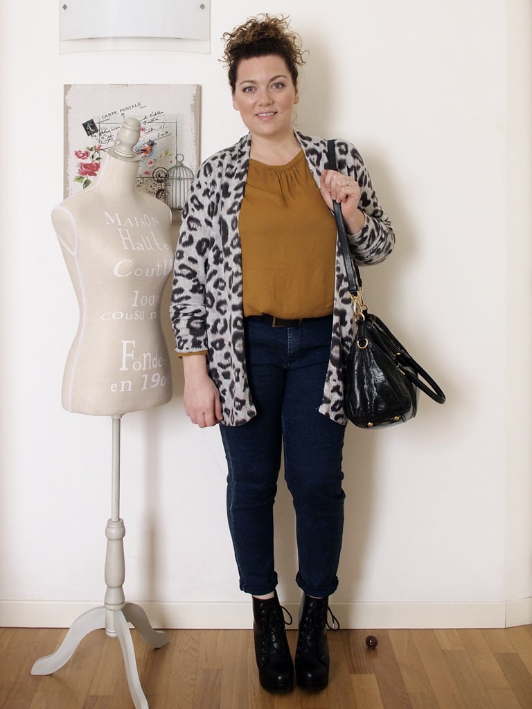 VerdementaBlog outfit curvy cardigan leopardato H&M-1