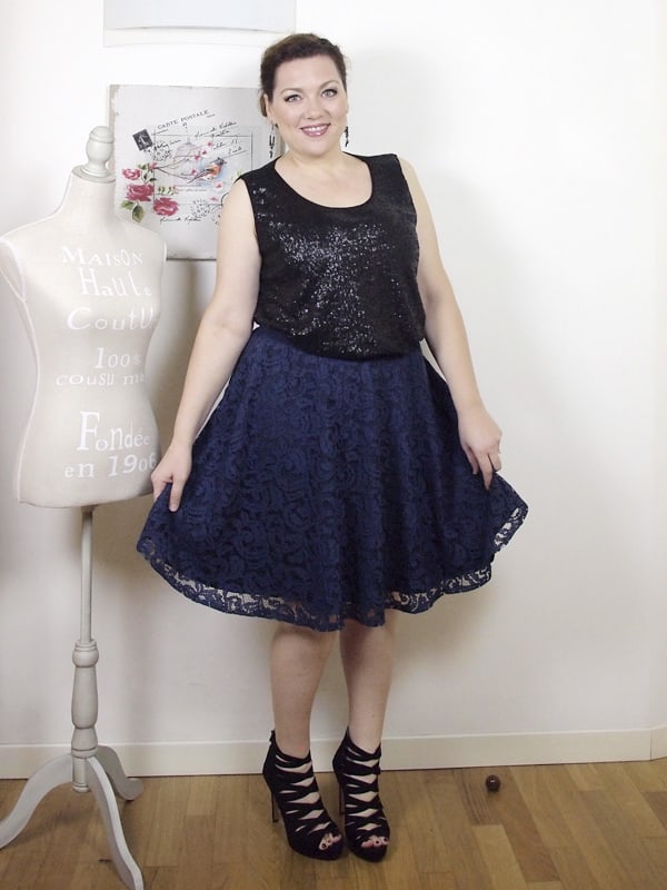VerdementaBlog outfit curvy top paillettes Fiorella Rubino-gonna midi-tacchi alti-curvyblogger -14