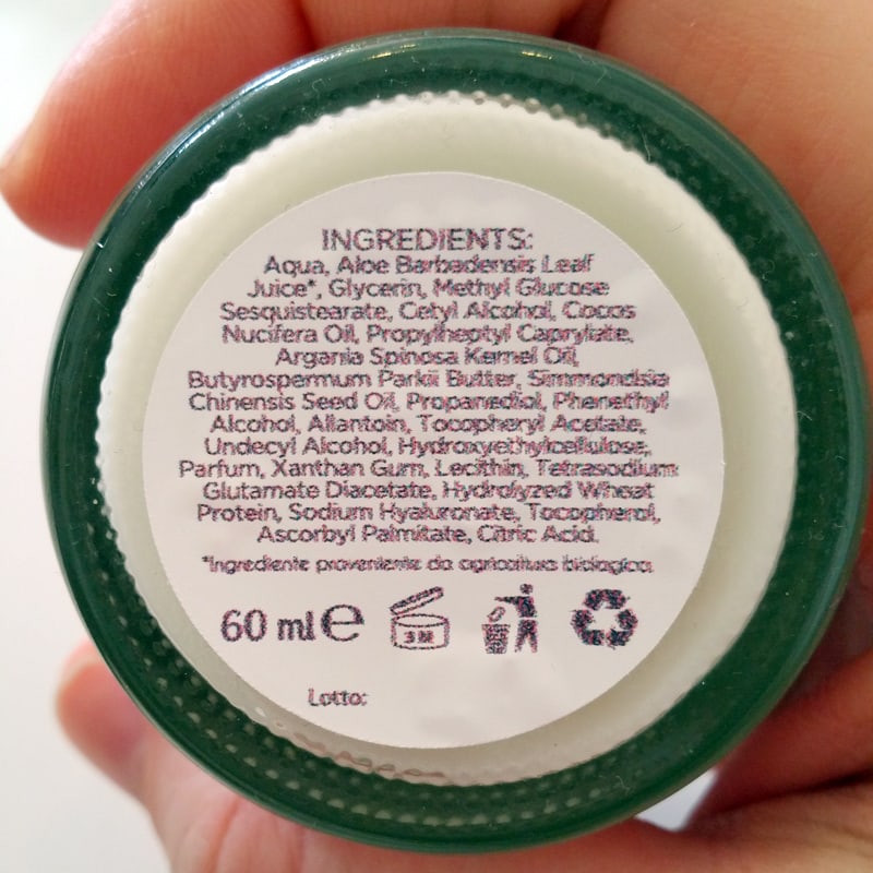 INCI crema viso DoubleB Tailored Beauty