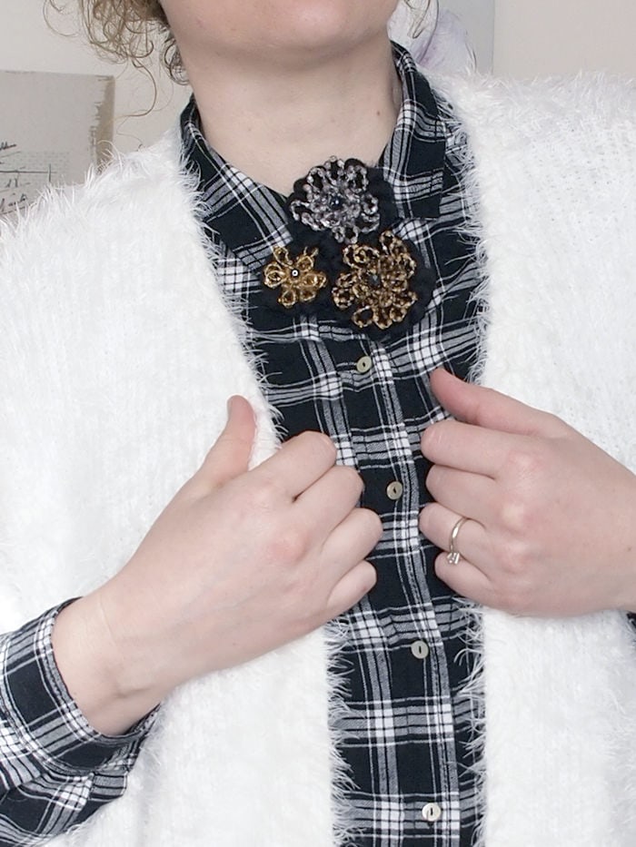 VerdementaBlog-outfit-curvy-bianco-e-nero-cardigan peloso-7