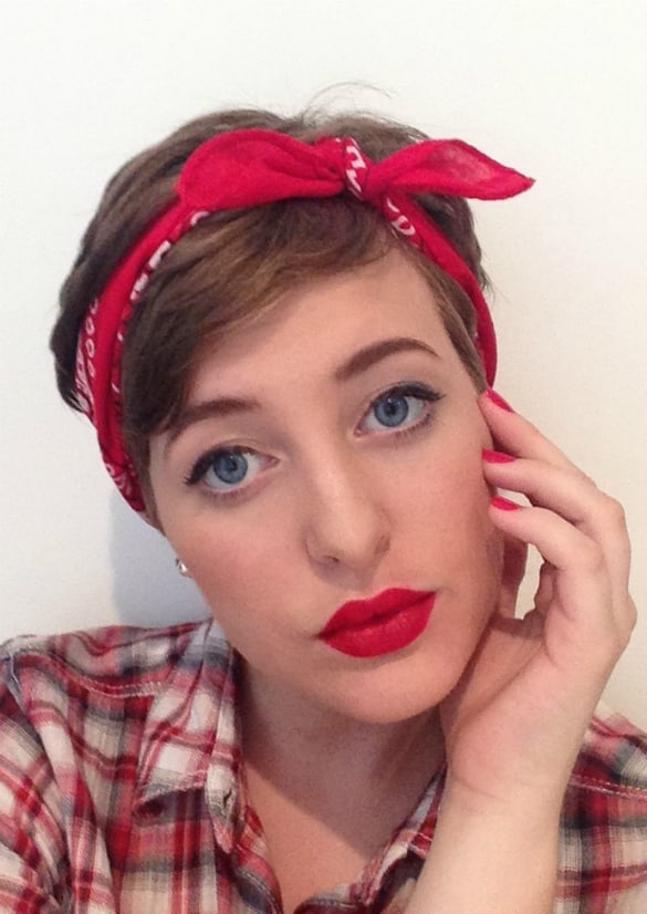 Creating-a-bandana-updo-for-short-hair