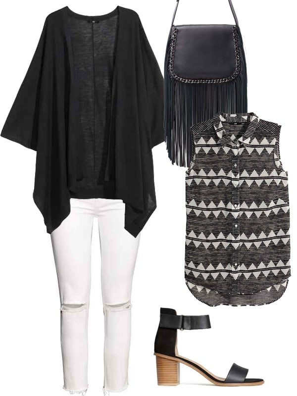 outfit-donna-mela-black&white-combo