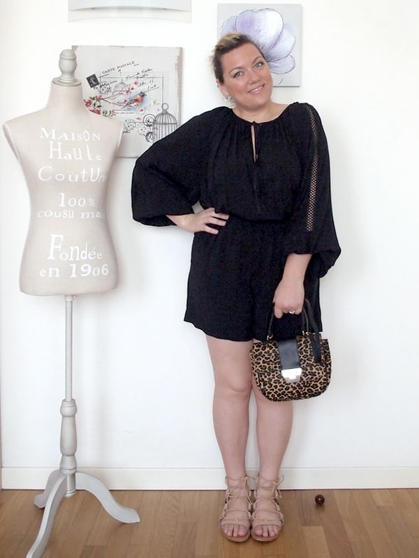 outfit curvy taglia 46-48 con tuta intera corta