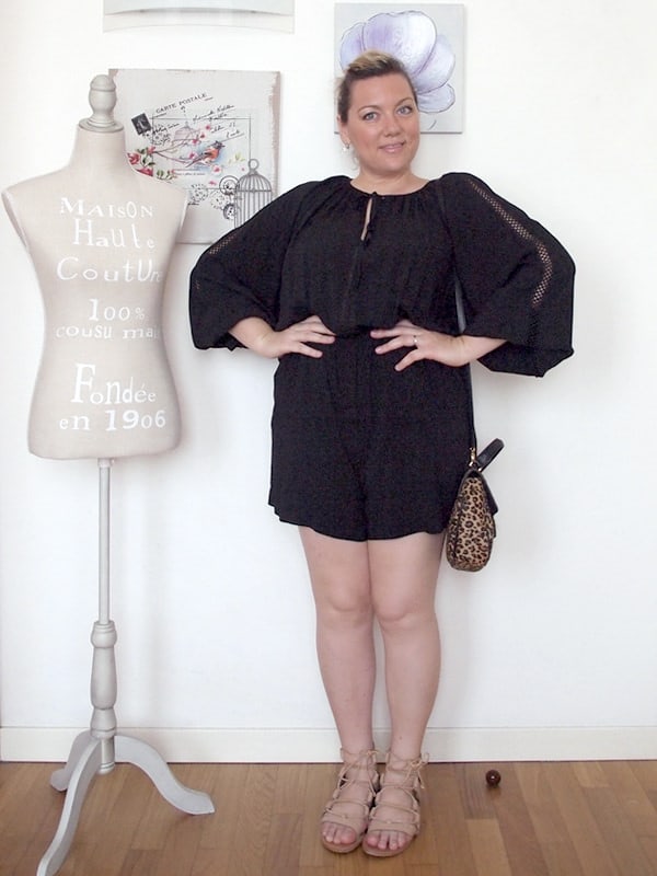 outfit curvy taglia 46-48 con tuta intera corta