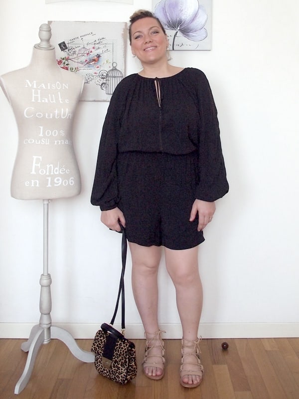outfit curvy taglia 46-48 con tuta intera corta