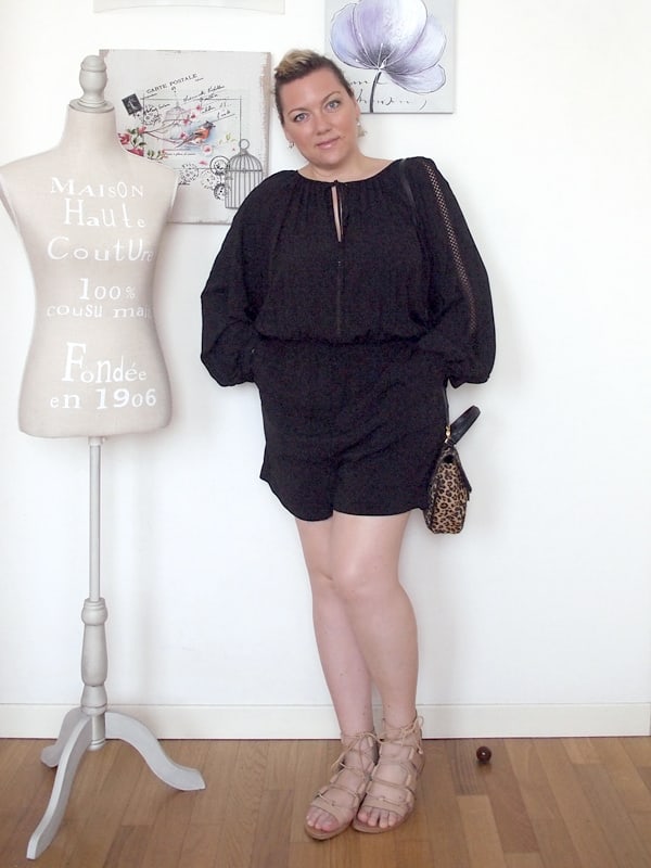outfit curvy taglia 46-48 con tuta intera corta