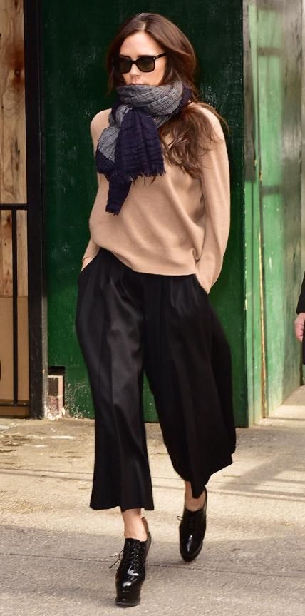 come abbinare i pantaloni culotte in inverno
