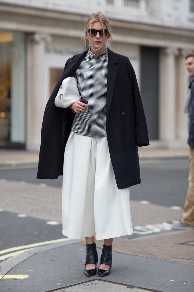come abbinare i pantaloni culotte in inverno