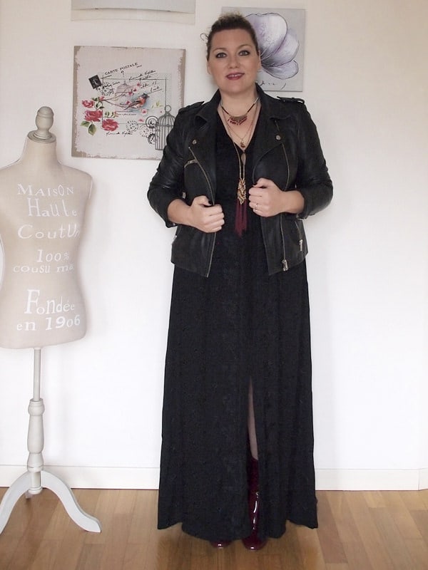 outfit curvy con abito nero lungo in stile boho di OVS Curvyglam