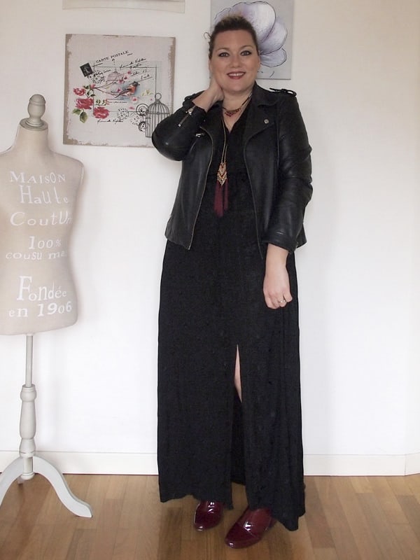 outfit curvy con abito nero lungo in stile boho di OVS Curvyglam