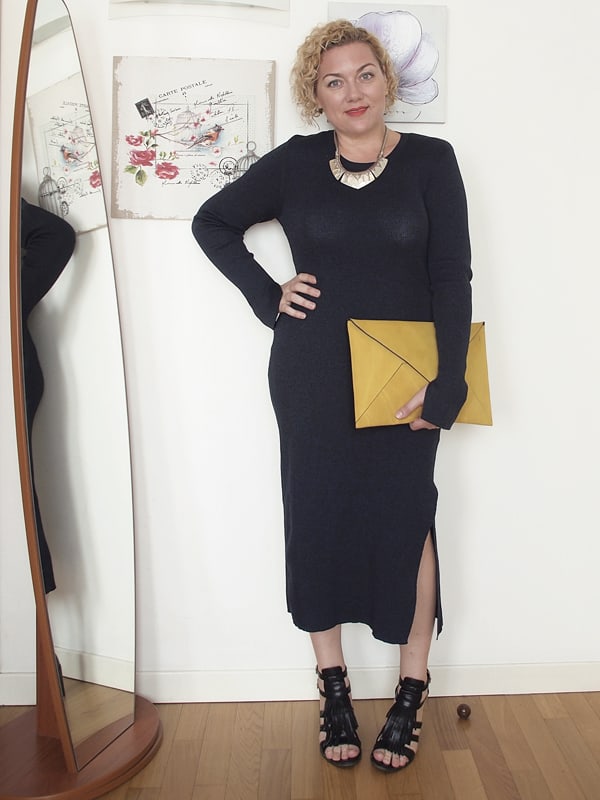 Verdementa Blog: outfit curvy con abito in maglina aderente