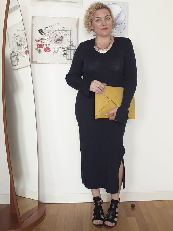 Verdementa Blog: outfit curvy con abito in maglina aderente