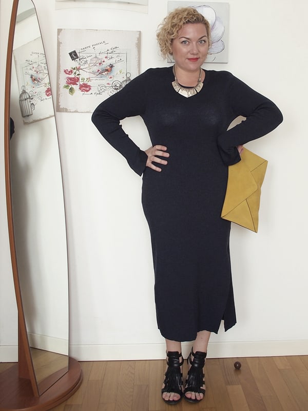Verdementa Blog: outfit curvy con abito in maglina aderente