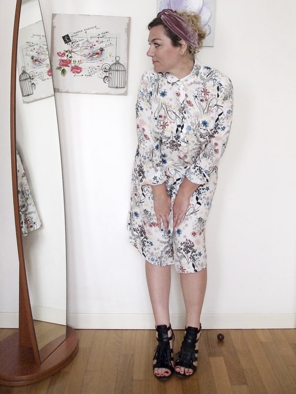Verdementa Blog Curvy, outfit curvy taglia 46-48 con abito longuette a fiori