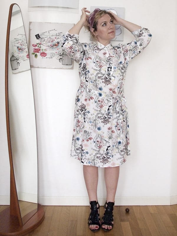 Verdementa Blog Curvy, outfit curvy taglia 46-48 con abito longuette a fiori