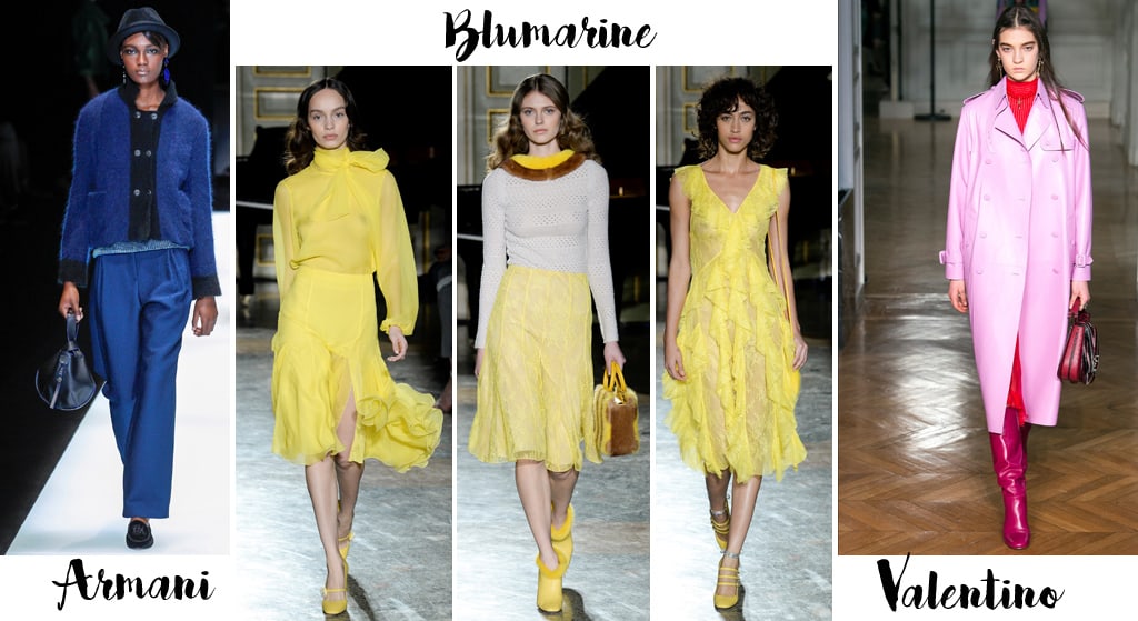 Tendenze moda autunno inverno 2017-18, colore
