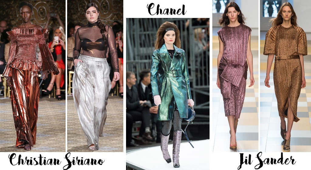 Tendenze moda autunno inverno 2017-18, metallico