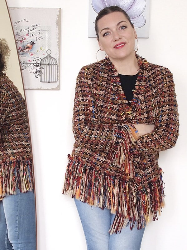 outfit curvy con giacca Zara sfrangiata