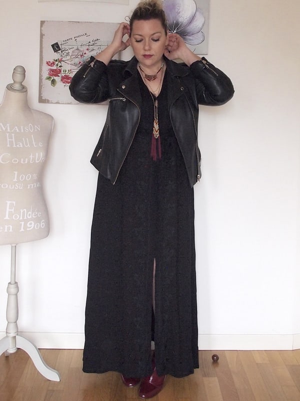 outfit curvy con abito nero lungo in stile boho di OVS Curvyglam
